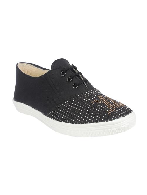 black faux leather laceup casual shoes - 14223197 - Very Small Image - 1