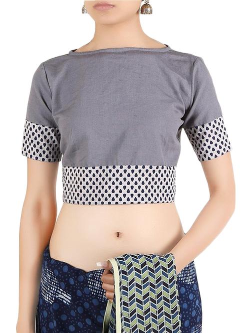 tjori grey printed blouse - 14223329 - Very Small Image - 1