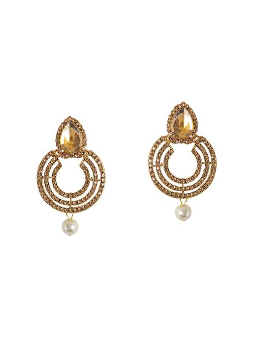 white metal drop earrings - 14224397 - Very Small Image - 1