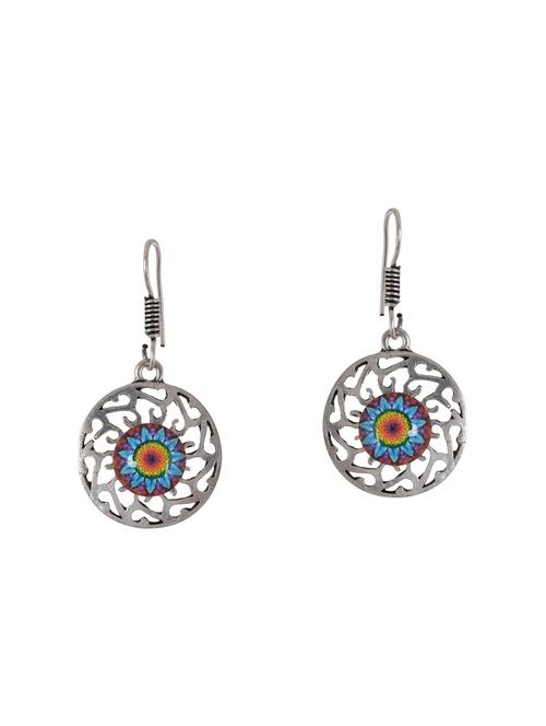 multi colored metal drop earrings - 14224471 - Very Small Image - 1