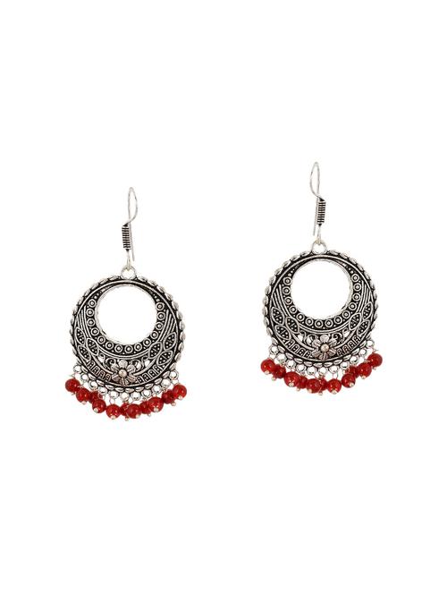 red metal drop earrings - 14224508 - Very Small Image - 1