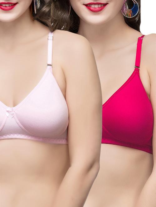 set of 2 multicolored hosery t-shirt bras - 14225975 - Very Small Image - 1