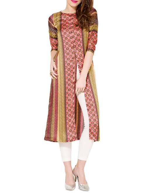 pink printed tunic - 14226313 - Very Small Image - 1