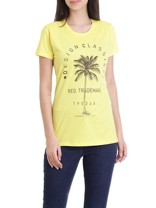 yellow cotton casual tee - 14227264 - Very Small Image - 1