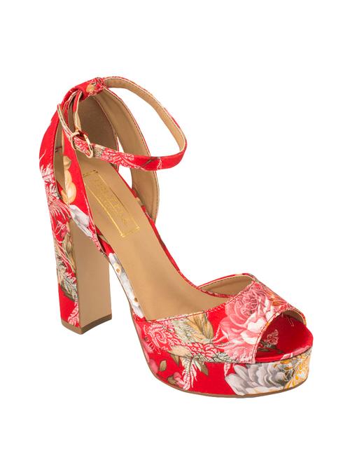 red ankle strap sandal - 14227340 - Very Small Image - 1