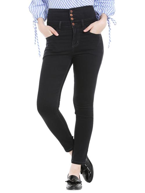 black cotton casual denim jean - 14227352 - Very Small Image - 1
