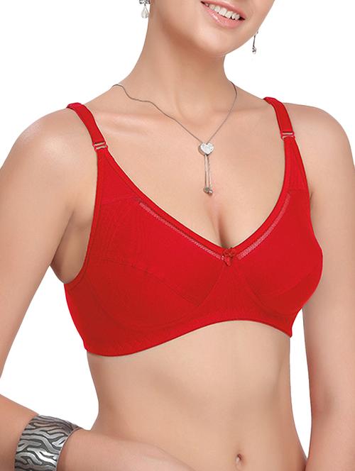 red cotton regular bra - 14228420 - Very Small Image - 1