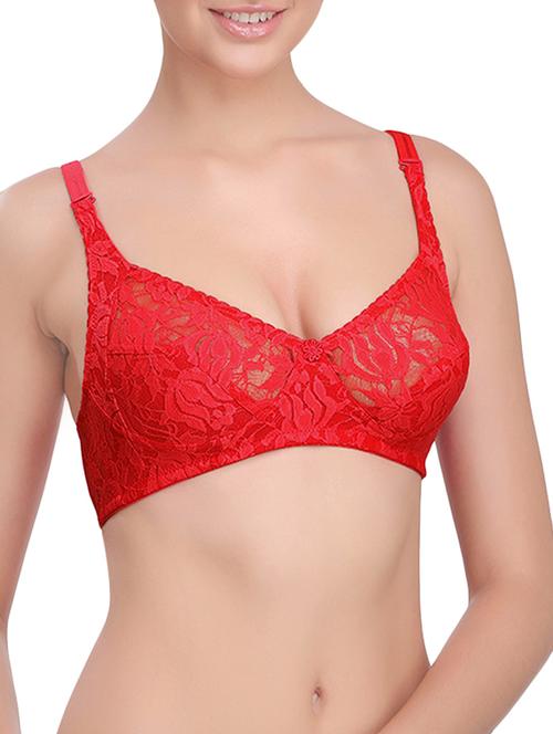 red cotton regular bra - 14228439 - Very Small Image - 1