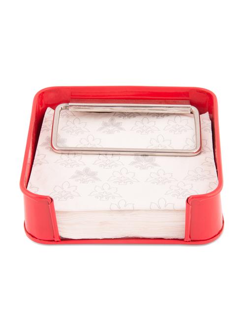 elan all weather stainless steel tissue paper holder with a stainless steel clamp, red - 14228450 - Very Small Image - 1