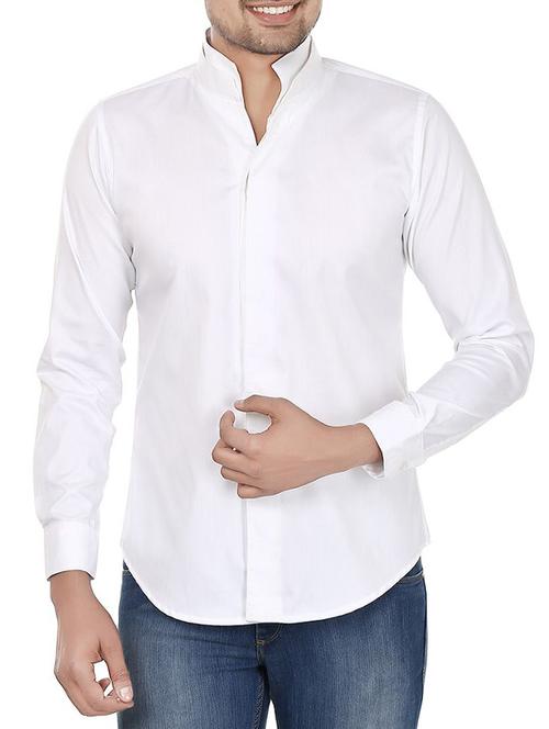 white cotton casual shirt - 14229083 - Very Small Image - 1
