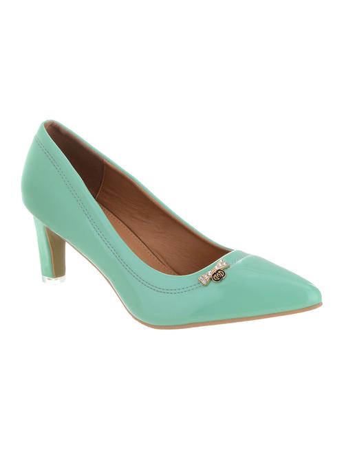 green fabric slip on pumps - 14229121 - Very Small Image - 1