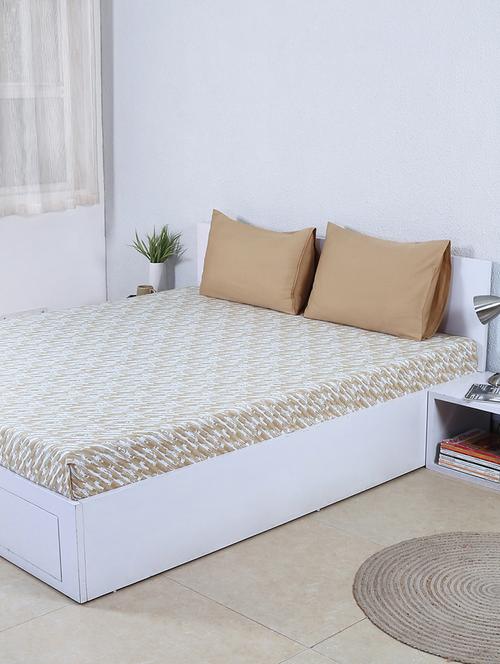 dry brush walnut cotton bed sheet set - 14231347 - Very Small Image - 1