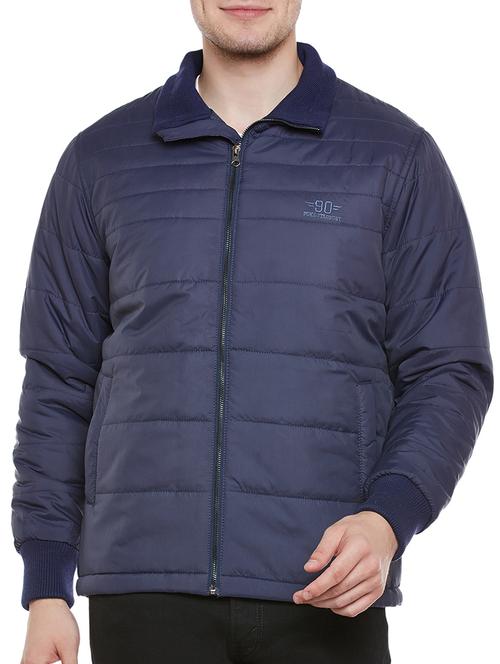 navy blue polyester casual jacket - 14232430 - Very Small Image - 1