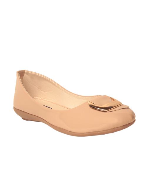 beige faux leather slip on ballerina - 14233989 - Very Small Image - 1