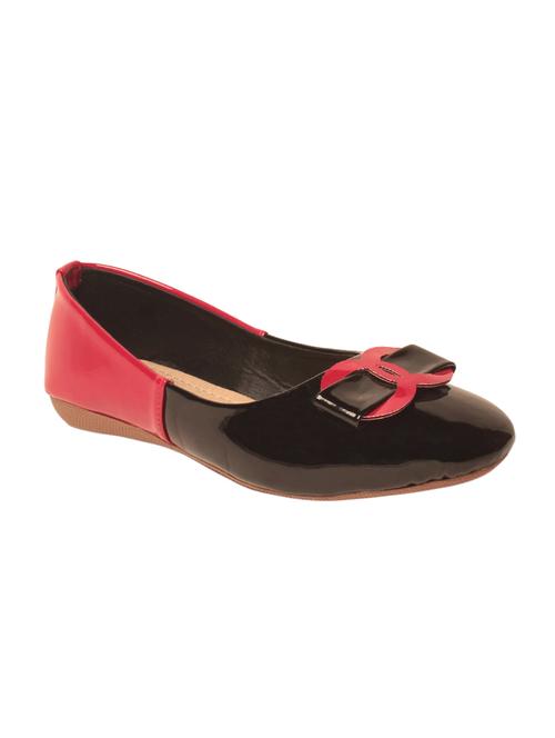 red faux leather slip on ballerina - 14233994 - Very Small Image - 1