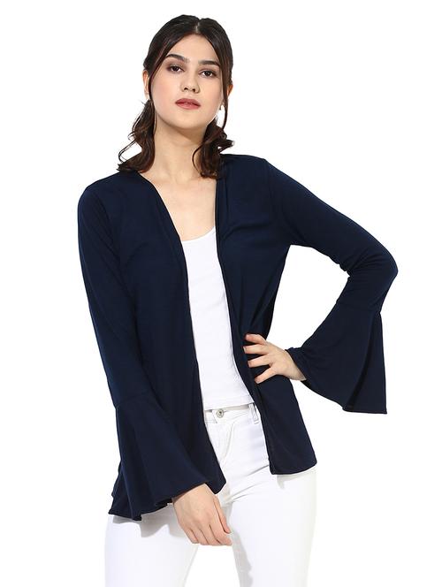navy blue viscose shrug - 14234553 - Very Small Image - 1