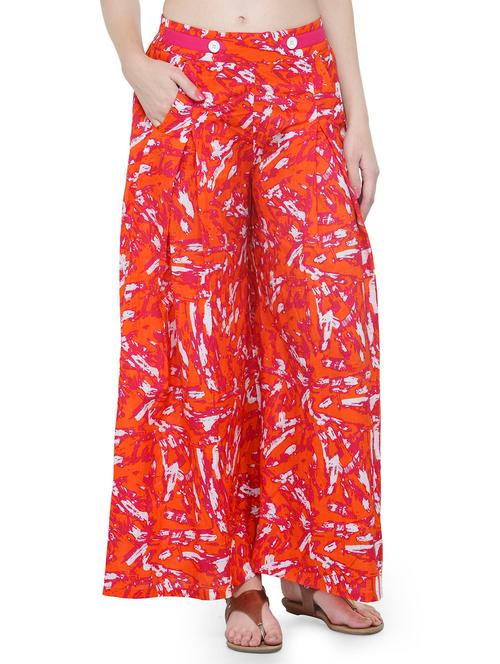 multicolored printed cotton palazzo - 14236341 - Very Small Image - 1
