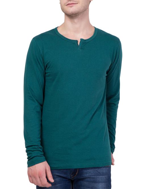 turquoise cotton t-shirt - 14236389 - Very Small Image - 1