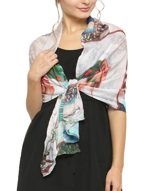 printed cotton stole - 14237365 - Very Small Image - 1
