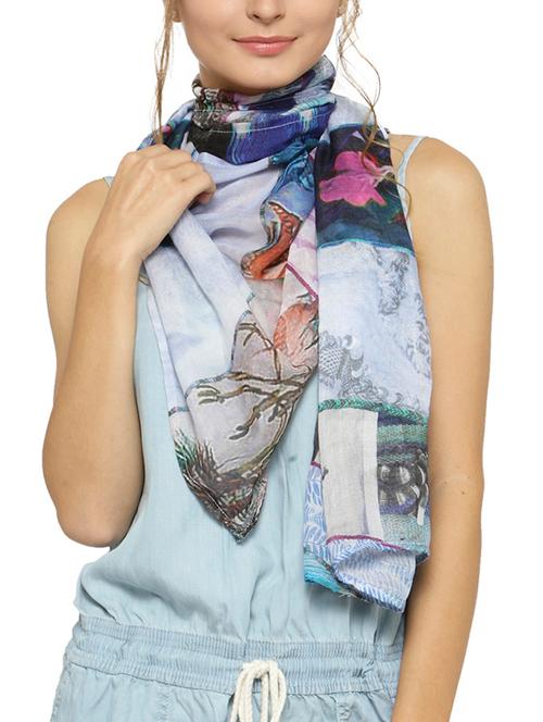 printed cotton stole - 14237366 - Very Small Image - 1