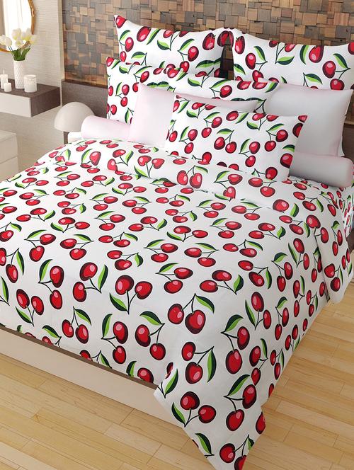 cherry bloom double bed sheet with 2 pillow covers - 14237525 - Very Small Image - 1