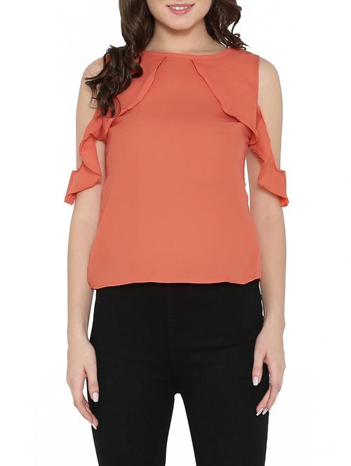 cold shoulder flared top - 14238393 - Very Small Image - 1
