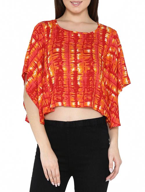 round neck bat wing sleeved crop top - 14238397 - Very Small Image - 1