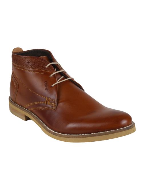 tan leatherette lace up boot - 14240543 - Very Small Image - 1