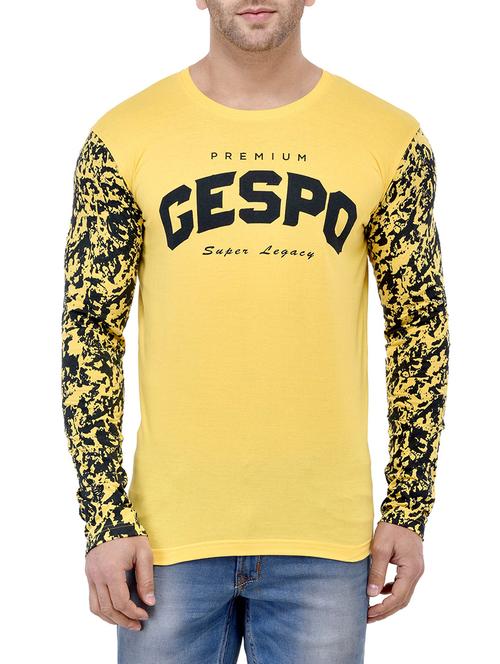yellow cotton t-shirt - 14240863 - Very Small Image - 1