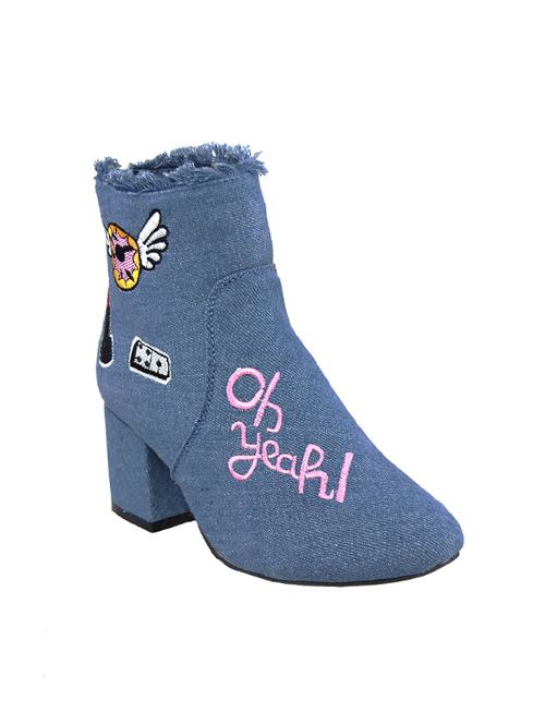 blue fabric ankle boot - 14241556 - Very Small Image - 1