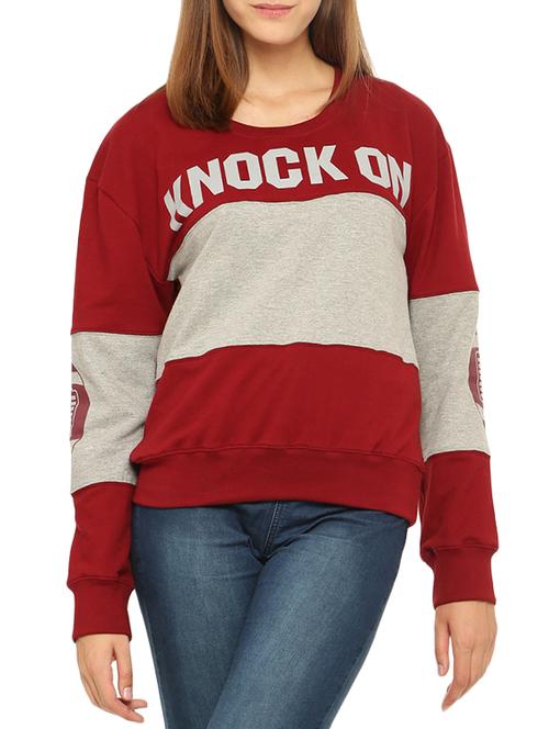 red fleece sweatshirt - 14242261 - Very Small Image - 1