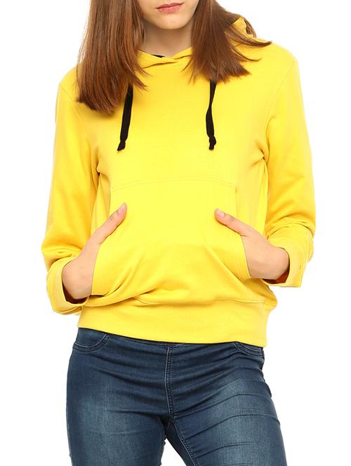 yellow fleece hooded sweatshirt - 14242268 - Very Small Image - 1