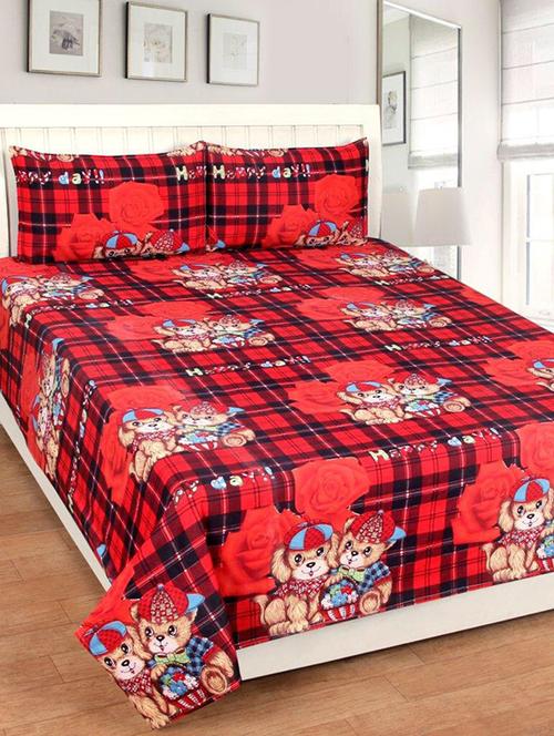 double bed cotton polyester bed sheet - 14242518 - Very Small Image - 1