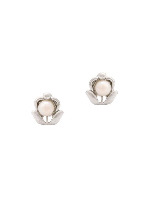 silver brass studs earrings - 14244267 - Very Small Image - 1