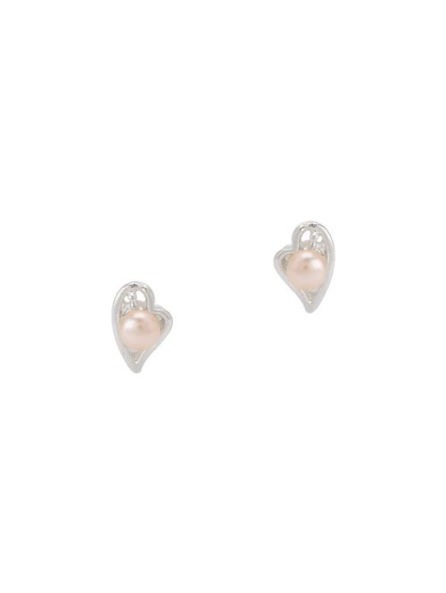 silver brass studs earrings - 14244279 - Very Small Image - 1