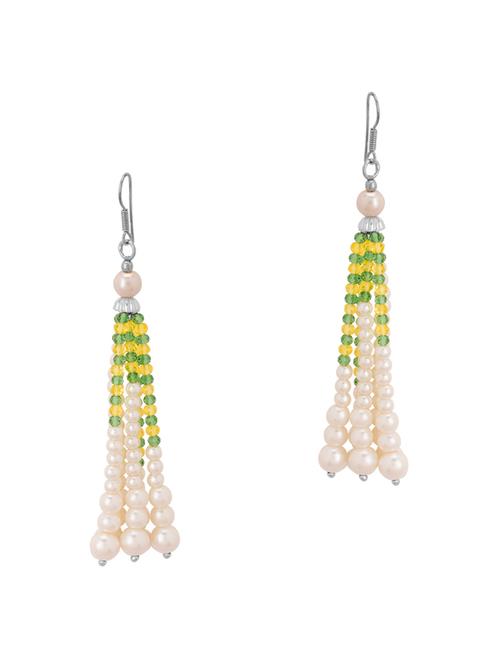 silver brass pearl earrings - 14244397 - Very Small Image - 1