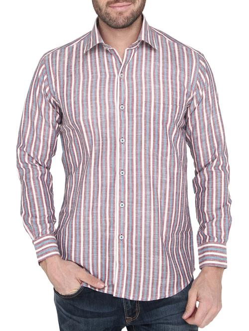 purple cotton casual shirt - 14247910 - Very Small Image - 1