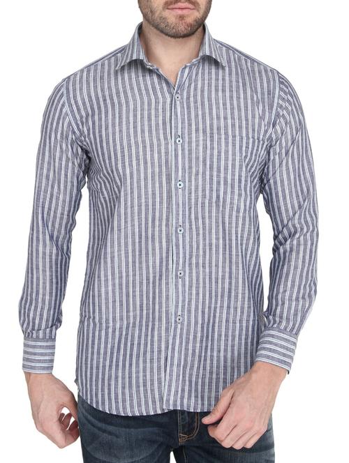blue cotton casual shirt - 14247911 - Very Small Image - 1
