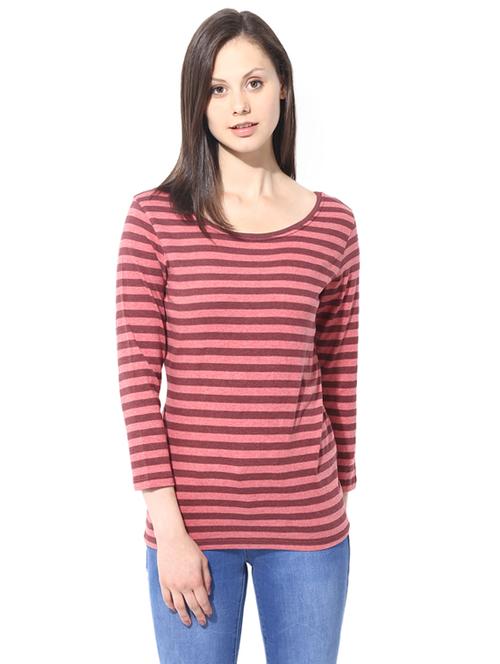 pink cotton casual tee - 14248302 - Very Small Image - 1