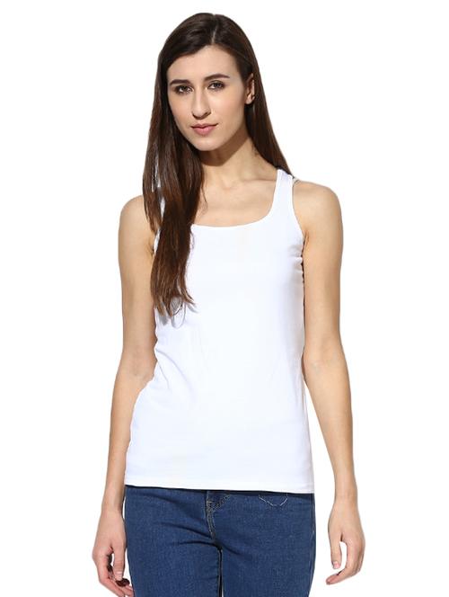 white cotton lycra top - 14248338 - Very Small Image - 1