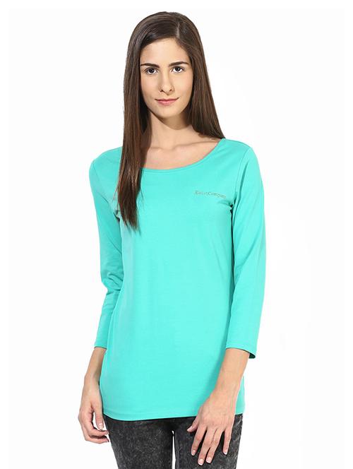blue cotton lycra tee - 14248343 - Very Small Image - 1