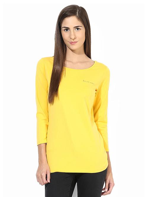 yellow cotton lycra tee - 14248344 - Very Small Image - 1