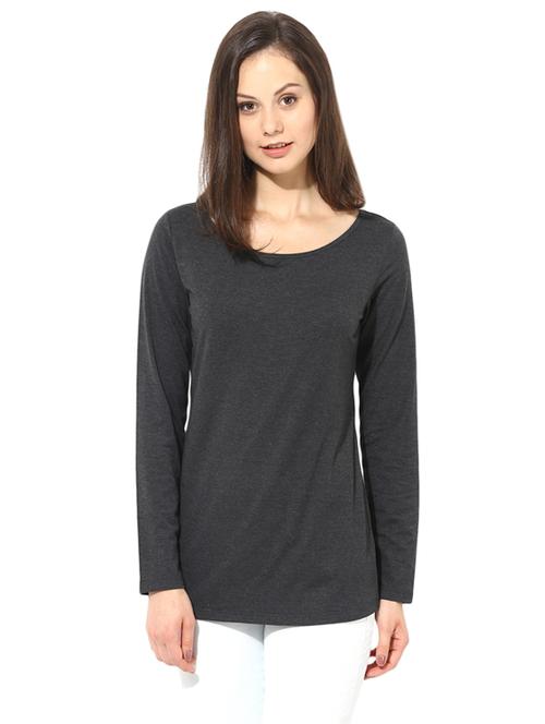 black cotton blend tee - 14248363 - Very Small Image - 1