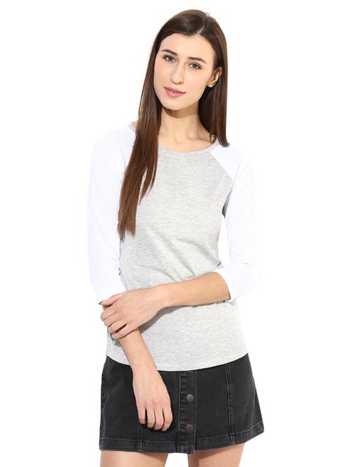 solid grey casual tee - 14248387 - Very Small Image - 1