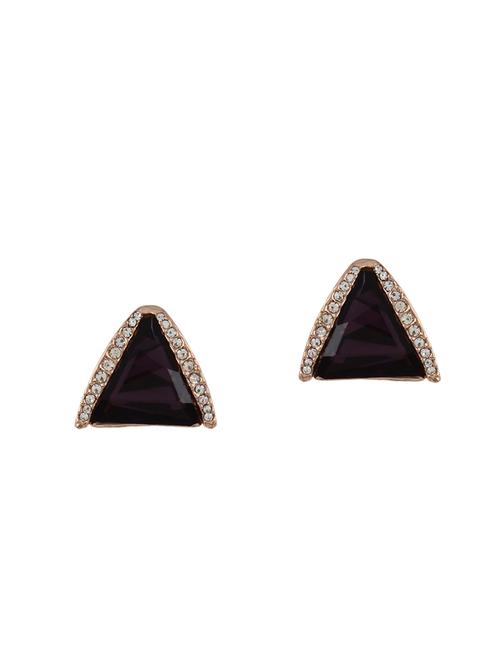 purple metal studs earrings - 14248688 - Very Small Image - 1