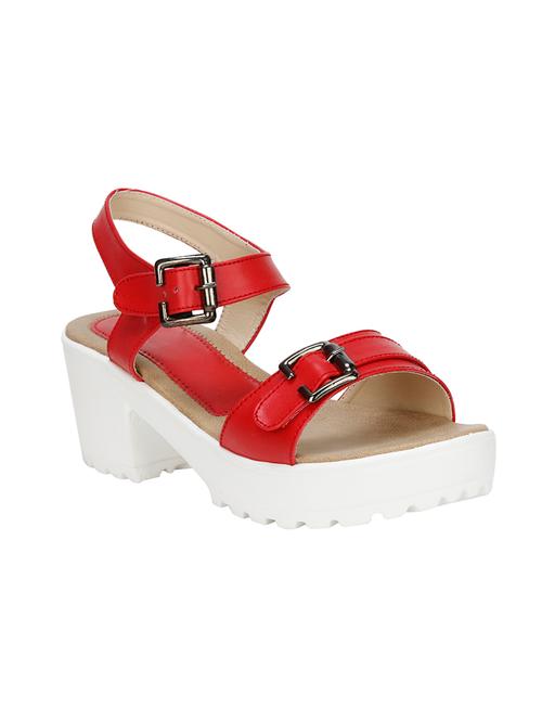 red ankle strap sandal - 14248962 - Very Small Image - 1
