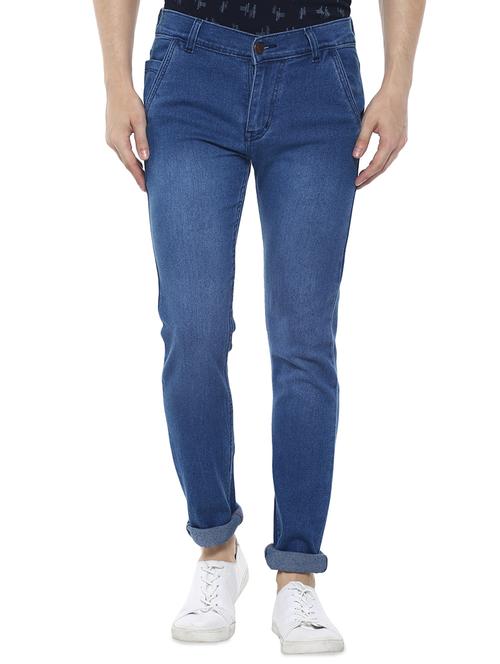 light blue cotton blend jean - 14249273 - Very Small Image - 1