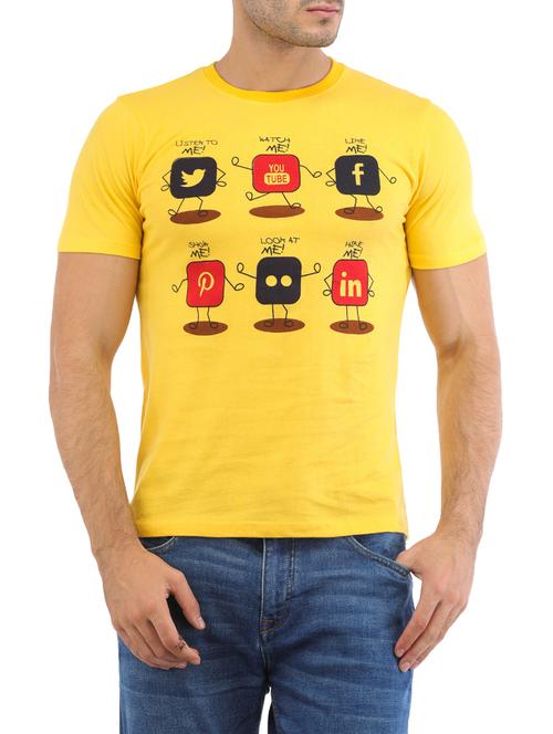 yellow cotton t-shirt - 14253495 - Very Small Image - 1