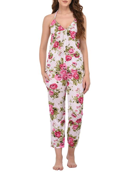 halter neck top with pajama set - 14254187 - Very Small Image - 1