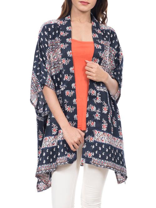 kimono sleeved printed shrug - 14255057 - Very Small Image - 1